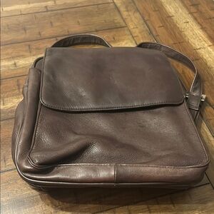 Brown 100% Leather Backpack GUC